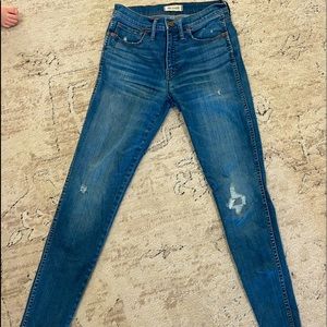 Madewell 9” high rise skinny jeans 28T